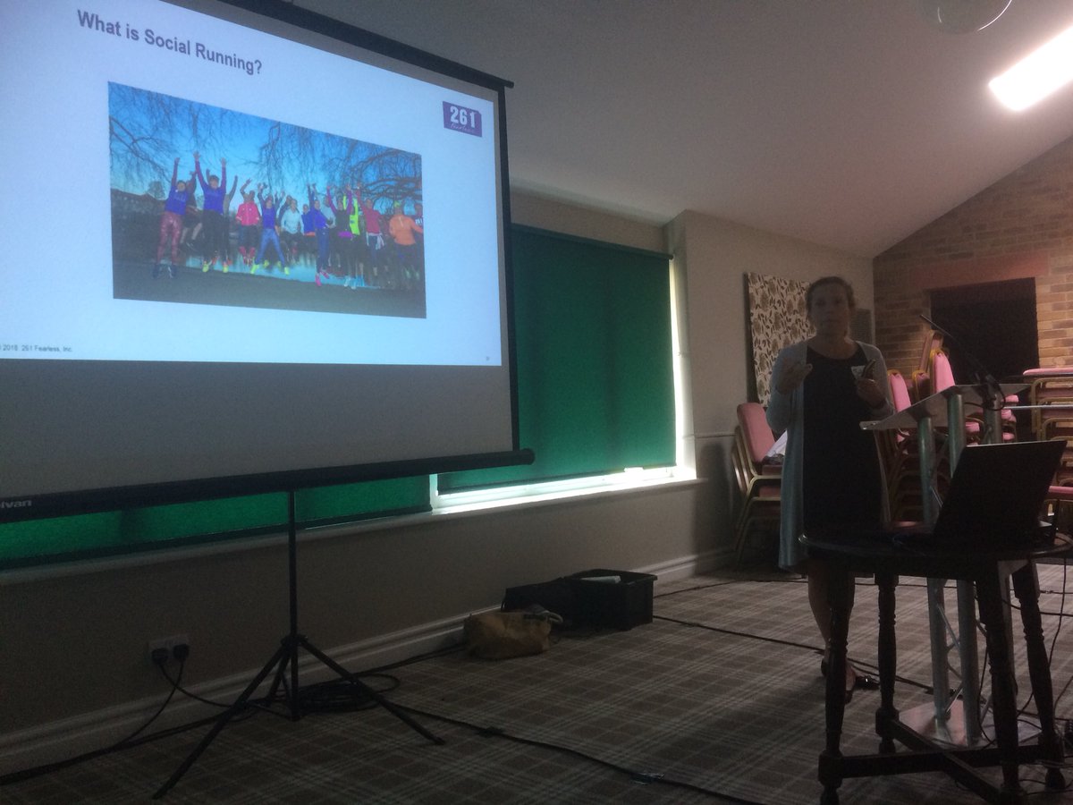 Great to have @JulietMcGrattan speaking this morning about how social running helps people feel part of the community and more at the Cumbrian Girls Can Summit ...