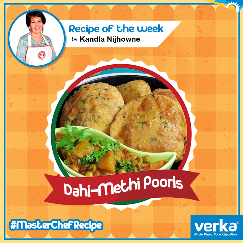Verka_Coop's tweet photo. The sweet recipe of Dahi-Methi pooris by our #MasterChef Kandla Nijhowne is up on our facebook page!
Check it out here: https://t.co/tMvTN2B7pW
#PureVerka #VerkaMilkfed #TheMasterChefRecipe https://t.co/TMMDYqNq3v