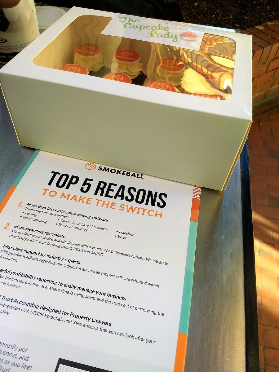 Smokeball_AU's tweet photo. We had an awesome day chatting to you all at the Adelaide LTO. We hope the coffee & cupcakes hit the spot! You can also catch the #Smokeball team tomorrow at the #AICSA Conference. Be sure to say hi & drop off your card for your chance to win a Google Home Hub! See you there ☺️ https://t.co/havnGjKScC
