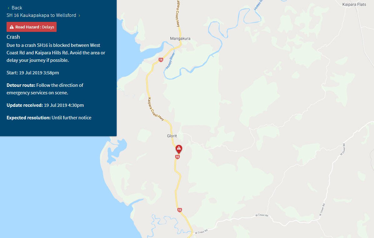 Waka Kotahi NZTA Auckland & Northland on Twitter "SH16 GLORIT, SERIOUS