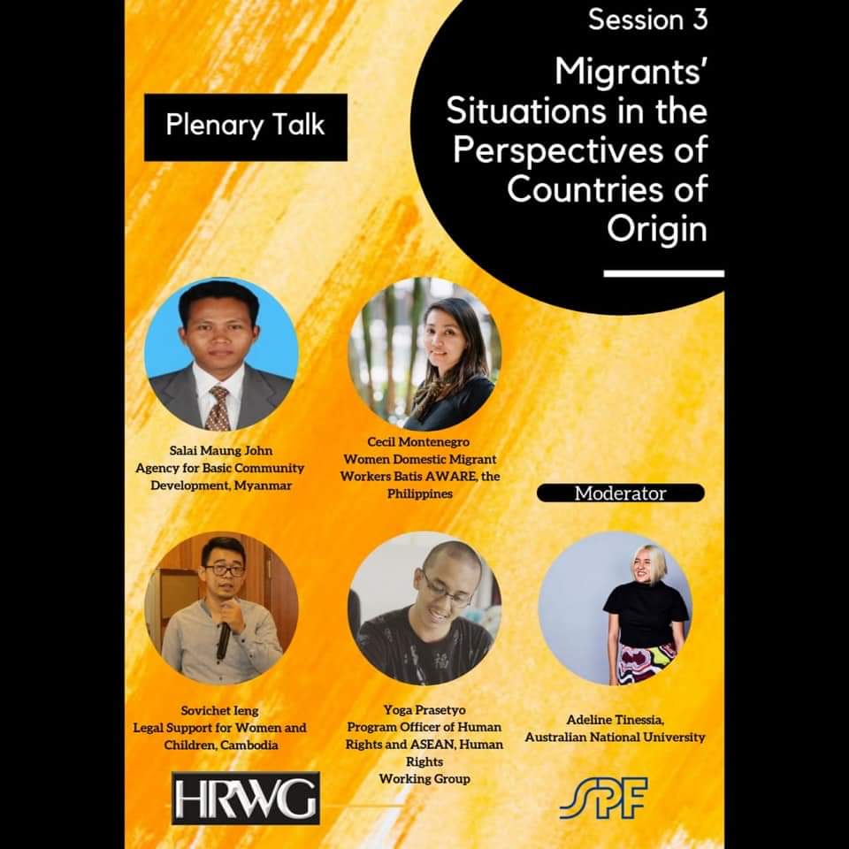 ABCMyanmarOrg's tweet image. Maung John, director of @ABCMyanmarOrg joins discussion about safe migration in ASEAN region.

Organized by HRWG, Indonesia in partnership with Sasakawa Peace Foundation, Japan.