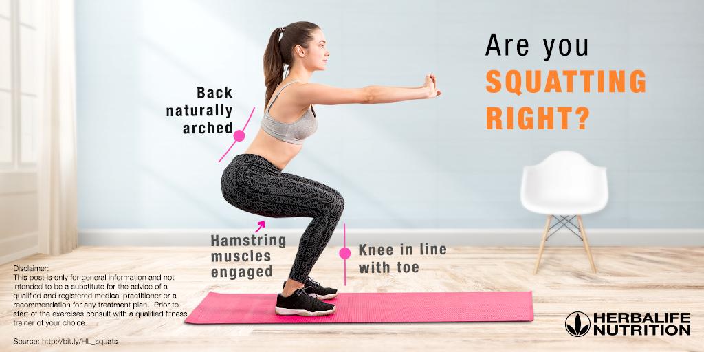 Herbalifeindia's tweet image. Squatting with weights can be one of the most effective exercises when done in the correct form. Next time, check yourselves out in that mirror to see if you&apos;re doing it right!

#FitFridays #WorkoutForm #Squats #GoodHealth #Fitness