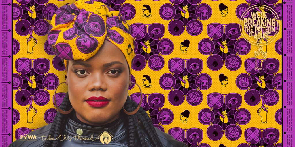 TakeThisThread's tweet photo. Leaving is just the first step to breaking the pattern of abuse. By providing work and skills to abuse survivors, #TakeThisThread is giving these brave women the tools to take the next steps. Order a #TakeThisThread doek and show your support. @POWA_ZA @DoekOnFleek_ZA https://t.co/JCWHP74lra