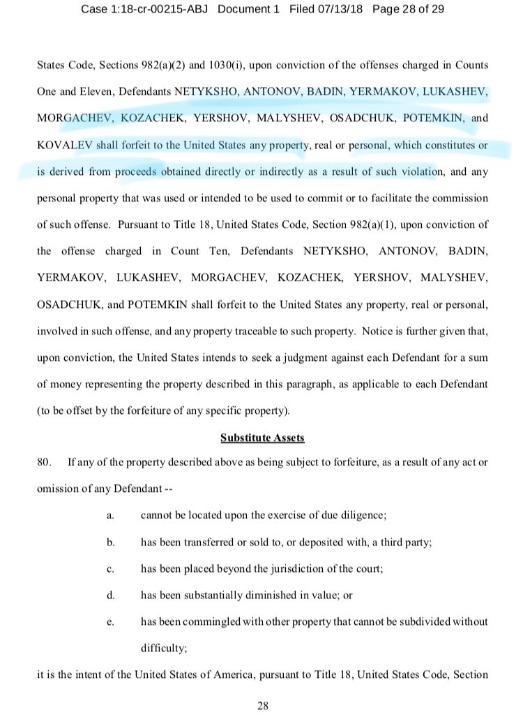 34/ LEST WE FORGET: Indictment details GRU pulling B & E’s on our election systems, secretaries of states, U.S. state board of elections and voting systems.Chk out pg 26, where we learn GRU stole personal data on 500,000 voters and hacked an election software vendor.Just wow.