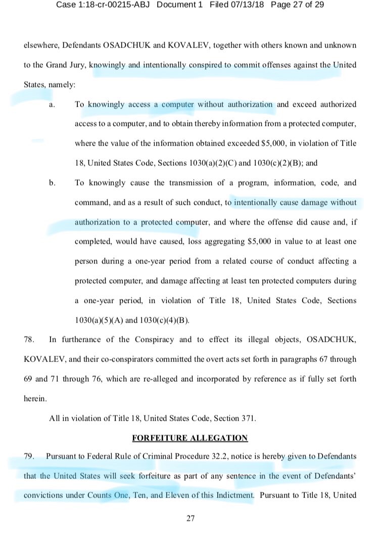 34/ LEST WE FORGET: Indictment details GRU pulling B & E’s on our election systems, secretaries of states, U.S. state board of elections and voting systems.Chk out pg 26, where we learn GRU stole personal data on 500,000 voters and hacked an election software vendor.Just wow.