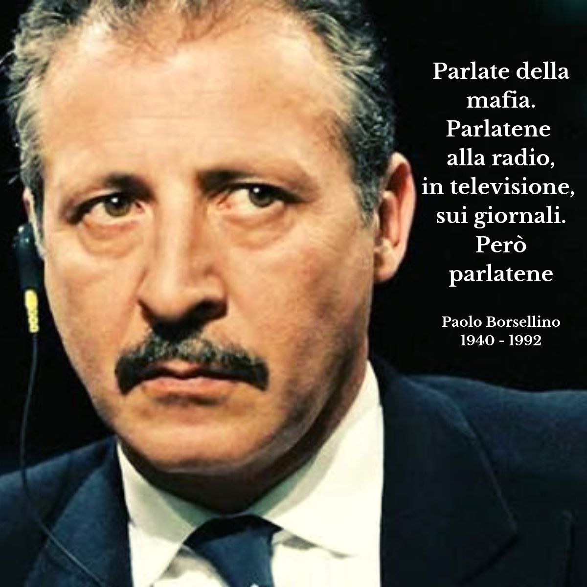 Parlate della mafia.
Parlatene alla radio,in televisione,sui giornali.
Però parlatene.

Paolo #Borsellino
Agostino Catalano
Emanuela Loi
Vincenzo Li Muli
Walter Eddie Cosina 
Claudio Traina

Strage di via d'Amelio 
#19luglio 1992

#PernonDimenticare