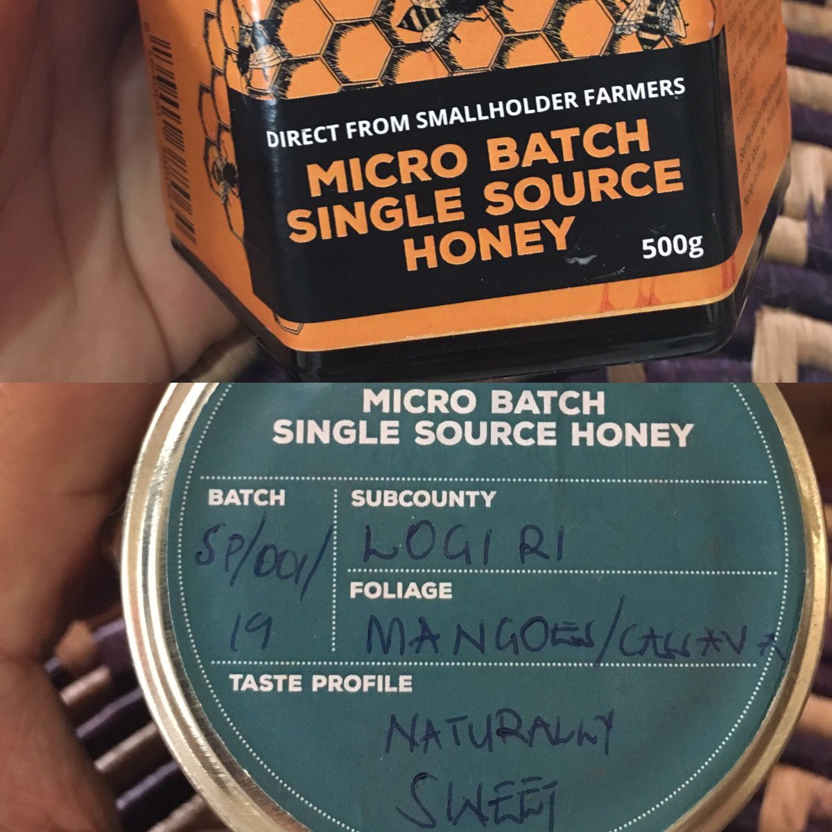 mikeinuganda's tweet photo. My new favourite honey ... and info on provenance ... clever and a step up! @thepantryug #logiri #supportlocalfarmers #honey #ugandanhoney https://t.co/aH4AjpEsy0