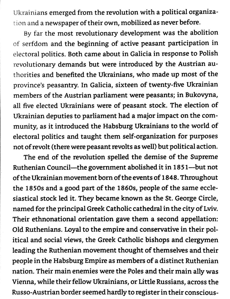 In the 1848 uprisings, Jews and Poles in Galicia were radical. The Ukrainians were deeply conservative, and organized in favor of the Hapsburgs.