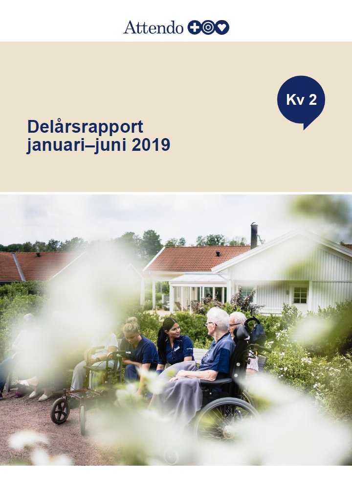 Attendos kvartalsrapport för det andra kvartalet 2019: Utmaningar i Finland pressar lönsamheten. Rapporten finns tillgänglig på attendo.com #attendo #vigörskillnad