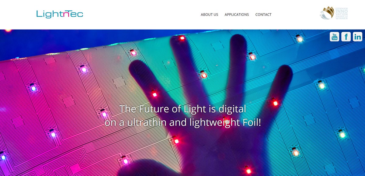 FlorianKall's tweet photo. New look: https://t.co/muTy5zCOdV
Have a look: On #DigitalVideoWallpaper and #DigitalVideoBanner.
A new look! On the various Eco-Systems to Pixel-control Light on thinfilm foil. How to 3D-Sensor-control your Space.
#Illumination #SmartLight #DOOH #LED #innovation https://t.co/wOlTU6WgdF