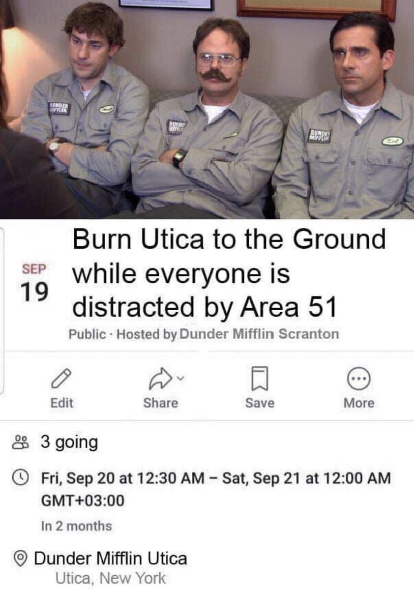 scrantonsoffice's tweet photo. I’m going to burn Utica to the ground https://t.co/uodmNfOic3