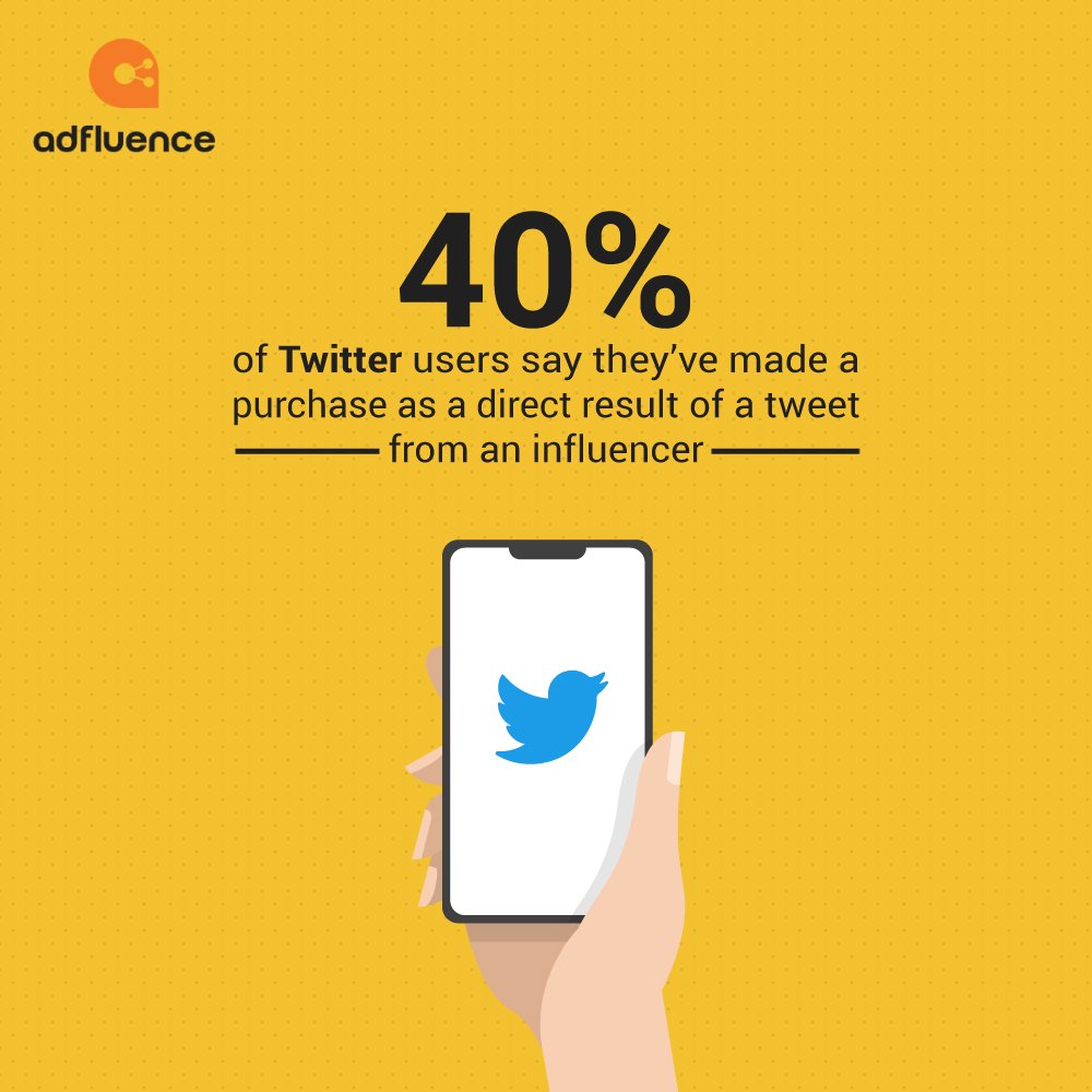 Adfluencehub's tweet photo. Don't underestimate the power of #Twitter, and definitely not the power of a tweet from an #influencer. One good word from them, and your sales numbers will skyrocket. #ThePowerOfInfluence #InfluencerMarketing #AdfluenceHub #ContentCreators #MillennialBloggers #TwitterInfluencers https://t.co/FDUXYwMNnD