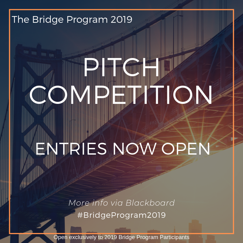 program_bridge's tweet photo. 📣 Pitch Competition 2019 Open! 📣 Participants of the #BridgeProgram2019 may now enter a 2-min product pitch video for a chance to win a $10,000 travel scholarship to the USA to meet with leading #pharma companies!
#commercialisation https://t.co/FnlX7WjCQi