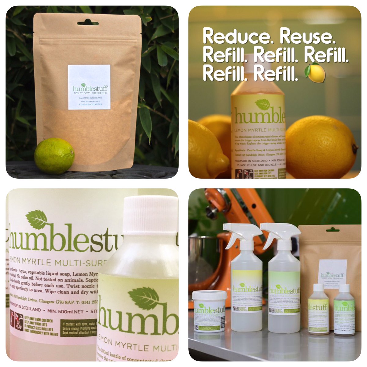 humblestuff's tweet photo. We don’t make magic wands to clean with, and we can’t guarantee that we can make cleaning any easier, but we can guarantee that our humble cleaning stuff is 100% free from all synthetic ingredients and palm oil. #FridayThoughts 🍋🍃🍋 https://t.co/74qLpqTFhx