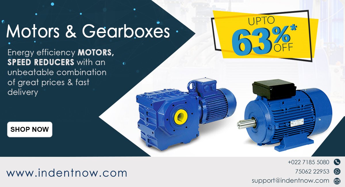 indentnow's tweet photo. Shop for ‘Motors &amp; Gearboxes’ with upto 63% discount only on https://t.co/Kkvpk1JhDM https://t.co/b4m9n234nd