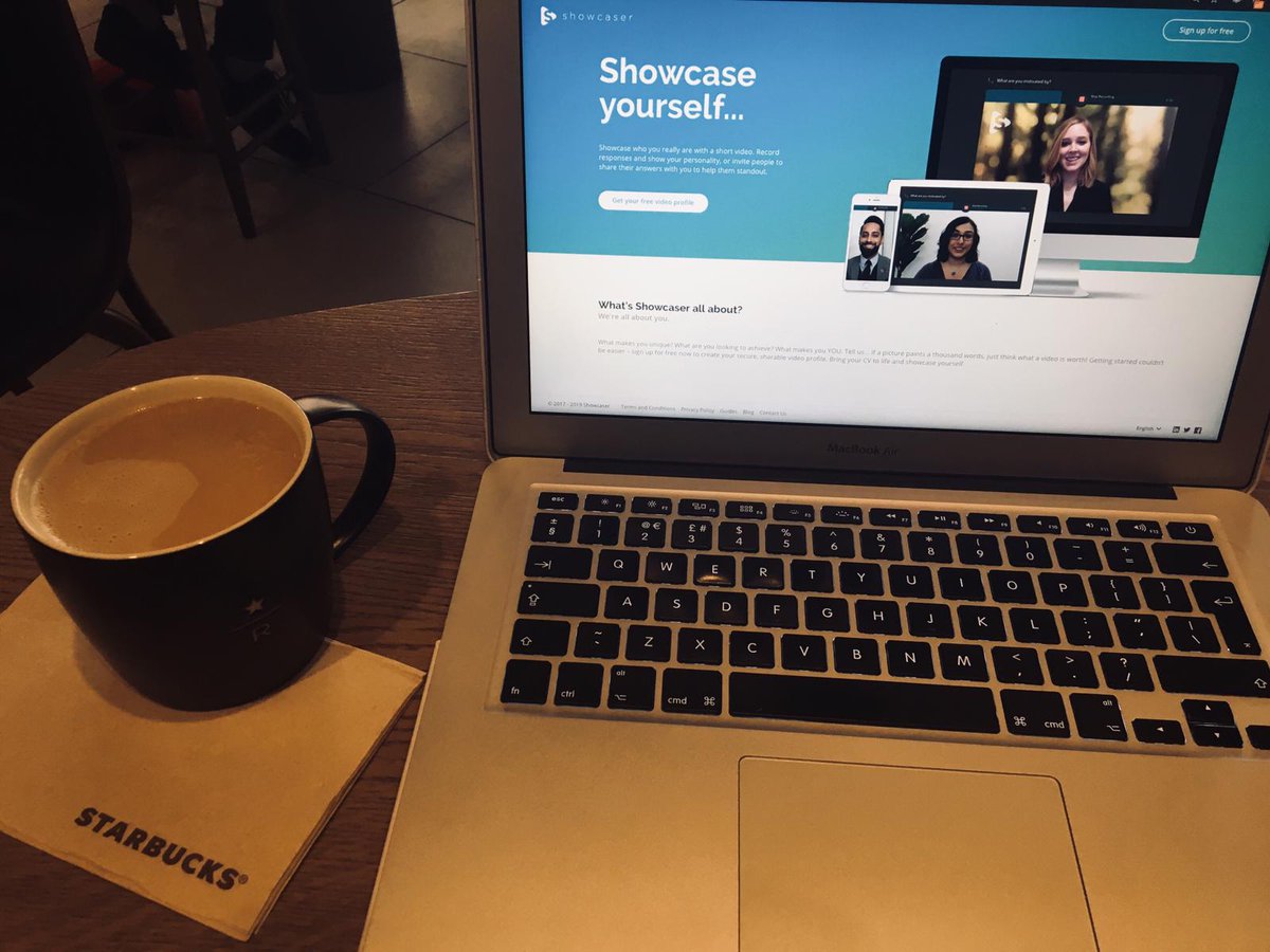 Coffee House showcasing! Free wifi, free video.
showcaser.com
#starbucks #videointerview #videocv