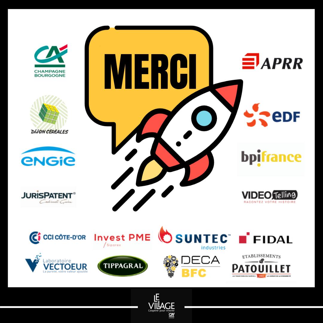 villageCACB's tweet photo. 😁 Aujourd'hui, on voulait juste dire #MERCI à tous nos partenaires !
@CAChampBourg
@DijonCereales
@EDF_BFC
@cci21
#investPME
#SuntecIndustries
@FIDAL_avocats
#vectoeur
#tippagral
#DECAbfc
#EtsPatouillet
@JurisPatent
@ENGIEInnov
@VideoTelling_fr
@Bpifrance
#VillagebyCA https://t.co/1tpl72sct7
