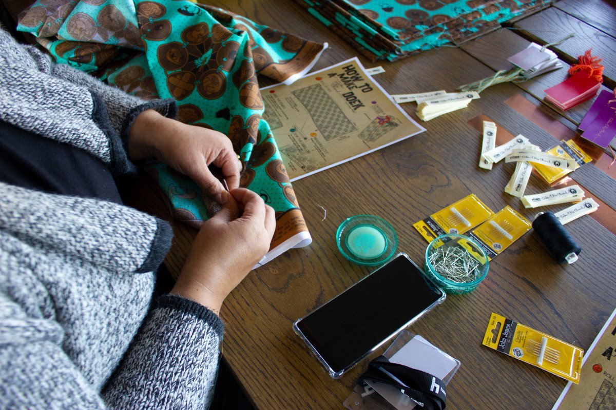 RosieMotene's tweet photo. For #MandelaDay One of our partners, @havasjhb got together and sewed doeks for the Take This Thread initiative benefiting survivors at the POWA safe houses. #TakeThisThread
We thank you!!!
https://t.co/ZIKMRGd2bB
#initiative #POWA #Takethisthread https://t.co/1wmYeumhL2