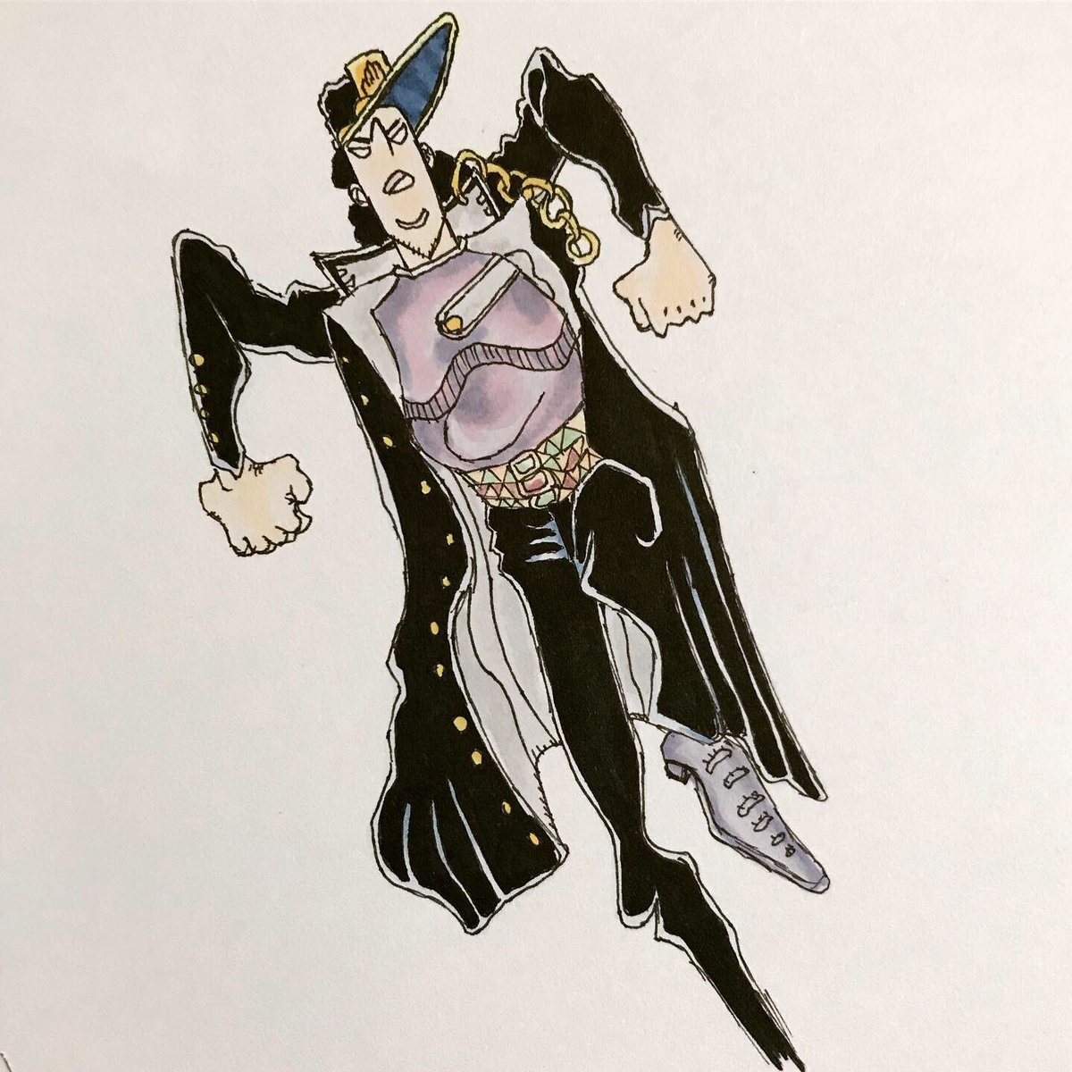 ロミ على تويتر 珍しく有言実行 カラーのジョジョ 承太郎 描きましたwww ジョジョの奇妙な冒険 承太郎 ボインゴ 模写