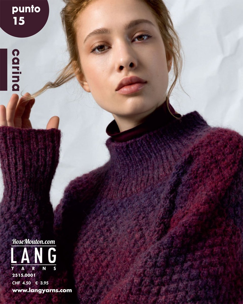 RoseMouton_shop's tweet photo. Catalogue tricot LANG YARNS Punto 15 CARINA (3,95€) https://t.co/Pw89tLEiv4 - 9 modèles exclusifs à tricoter avec le nouveau fil CARINA #tricot #laine #langyarns #rosemouton #wool #knit #knitting #wooladdict #carina #punto15 https://t.co/cWNa6GJ5iY