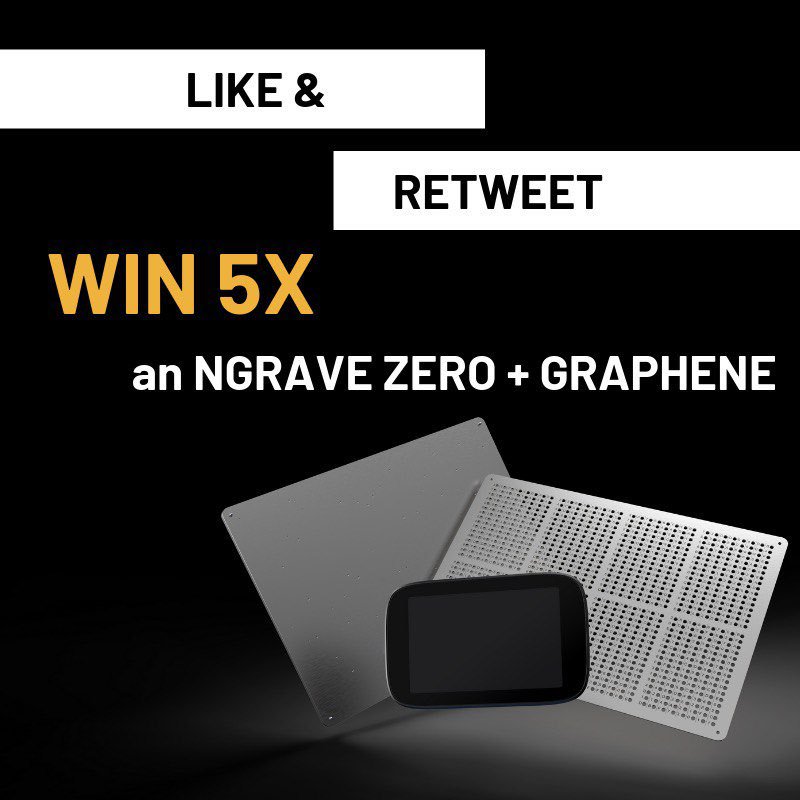 #like &amp; #retweet to win 1 of 5 NGRAVE hardware wallets to celebrate our 1yr anniversary! So proud &amp; thankful for what we achieved this year &amp; all the support we received from amazing people! Next year’s gonna be epic! Cheers 🍻🥂🍾🎂 announcing winners the 25th! #crypto #RETWETT