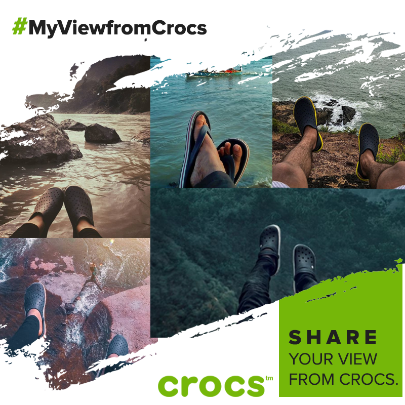 CrocsIndia's tweet photo. The view is always better from Crocs. Share the view from your Crocs in the comment section. Don’t forget to use #MyViewfromCrocs while you participate. Stand a chance to win a pair of Crocs. T&C apply - https://t.co/QM5DGkZtnw #CrocsContest https://t.co/PIauz4Nj6d