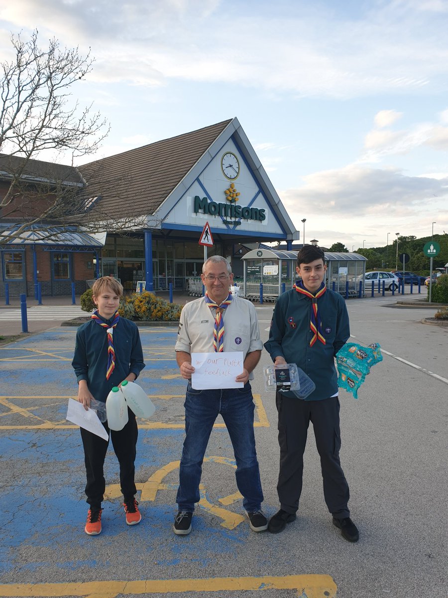 #OurPlasticFeedback 175th derby scouts give Morrison supermarket. It was well received at the customer services desk but something tells me will just be discarded.