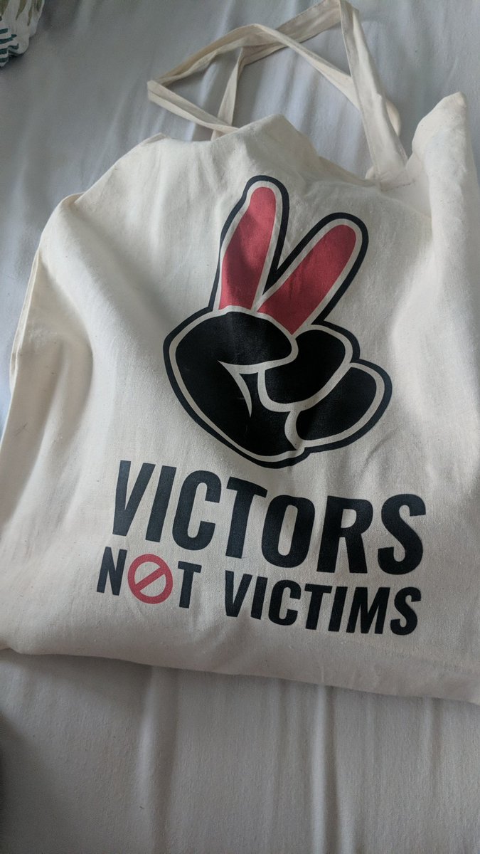 Sporting my victors bag today in light of the family court victory. Typed half already, heading for a breakfast to celebrate❤️ #familycourts #survivor #victimscode #victimsvoice @Dontlookback198 @FiLiA_charity @WeRHereOrg @NataliePage31 solidarity and love 🙌