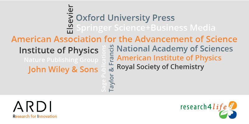 Sage_libraries's tweet photo. 💙RT @r4lpartnership: Thank you to our founding publisher partners for making 10 years of access to information about innovation possible through @WIPO #ARDI. #R4L2019 ... https://t.co/jH28r0RnzE