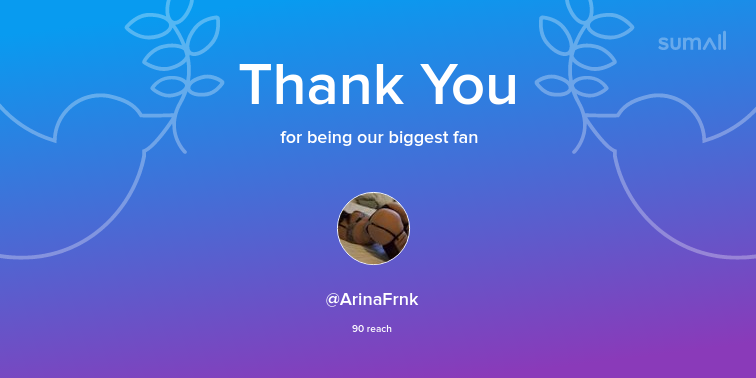 JVaughan15's tweet photo. Our biggest fans this week: ArinaFrnk. Thank you! via https://t.co/ezIvv8Cak0 https://t.co/VJjd3ibS8F