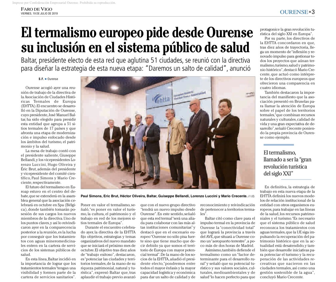 El termalismo europeo pide desde Ourense su inclusión en el sistema público de salud farodevigo.es/portada-ourens… vía <a href="/FaroOurense/">Faro Ourense</a>