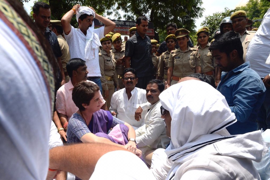 kcvenugopalmp's tweet photo. I condemn in the strongest terms the autocratic arrest of Congress General Secretary Smt.@priyankagandhi who was going to meet the families of those killed in Sonbhadra massacre. UP government led by Yogi Adityanath has completely failed on the law&amp;order front. #UPmeinJungleRaj https://t.co/iVN5n5F4ld