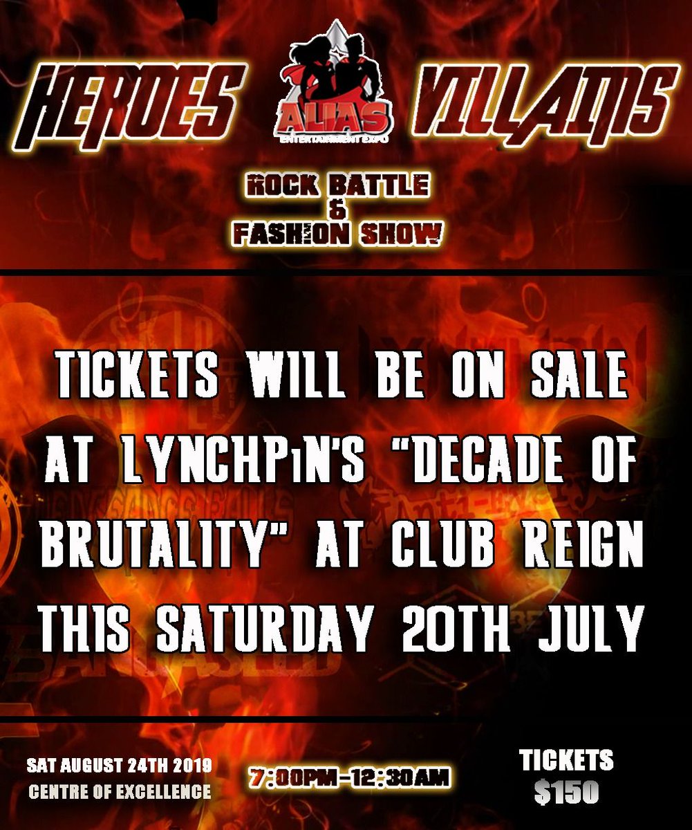 lynchpintt's tweet photo. As we prepare for the onslaught of Decade of Brutality of Saturday 20th July, we announce that our next local show would set us team up with Alias for HEROES vs VILLAINS (guess which are we lol)! Tickets for this show would be available at our show Saturday! #caribbeanbrutality https://t.co/RbxRvJwjuB