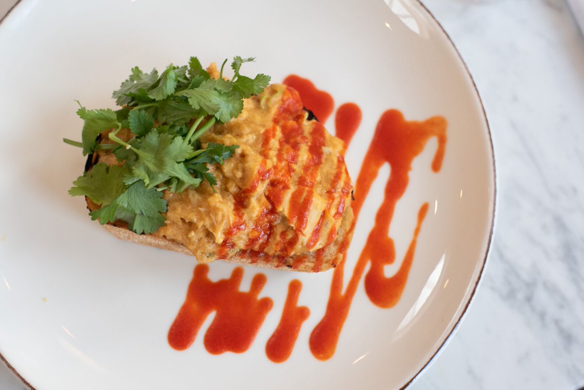 One of our one-of-a-kind brunch offerings! We serve our crab scrambled eggs with sriracha on sourdough daily from 9am-3pm 😋

#brunch #northcoteroad #battersea #lovelocal #new #onlythebest <a href="/MyClaphamApp/">My Clapham & Battersea</a> <a href="/LoveBattersea1/">Love Battersea 🇺🇦</a>