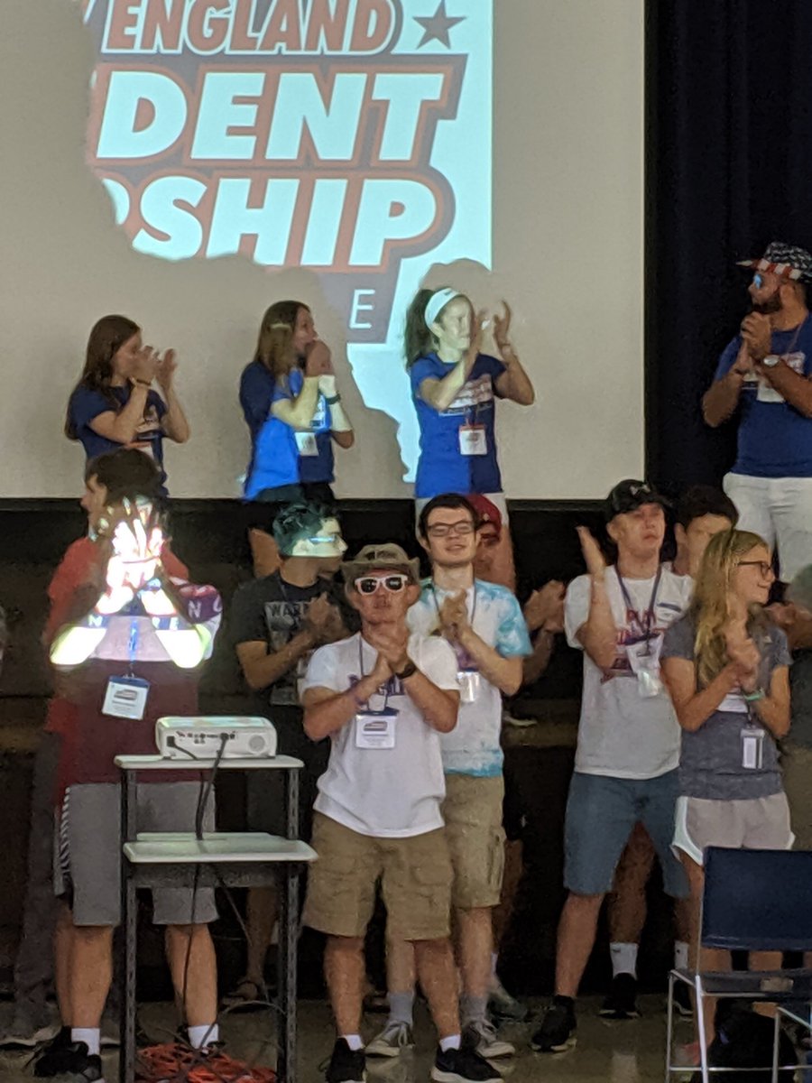 NHIAA_LOA's tweet photo. Last day of #NESLC19! NH students had a great week! Looking forward to seeing them continue leadership efforts here in the state. Also: Cam led the front row in a line dance 💯 https://t.co/uCJNWRZvQ9