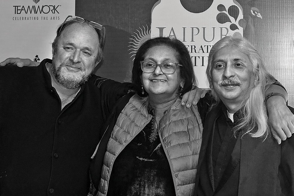 Openthemag's tweet photo. .@NamitaGokhale_, @DalrympleWill, @SanjoyRoyTWA, JLF Directors: #JLF has hosted nearly 2,000 speakers and over a million book lovers, and is rightly hailed as the ‘Greatest Literary Show on Earth’ #10thOpenAnniversaryIssue, #OpenMinds2019, https://t.co/Rv7v1UsgP6 https://t.co/RKmOPbV7HC