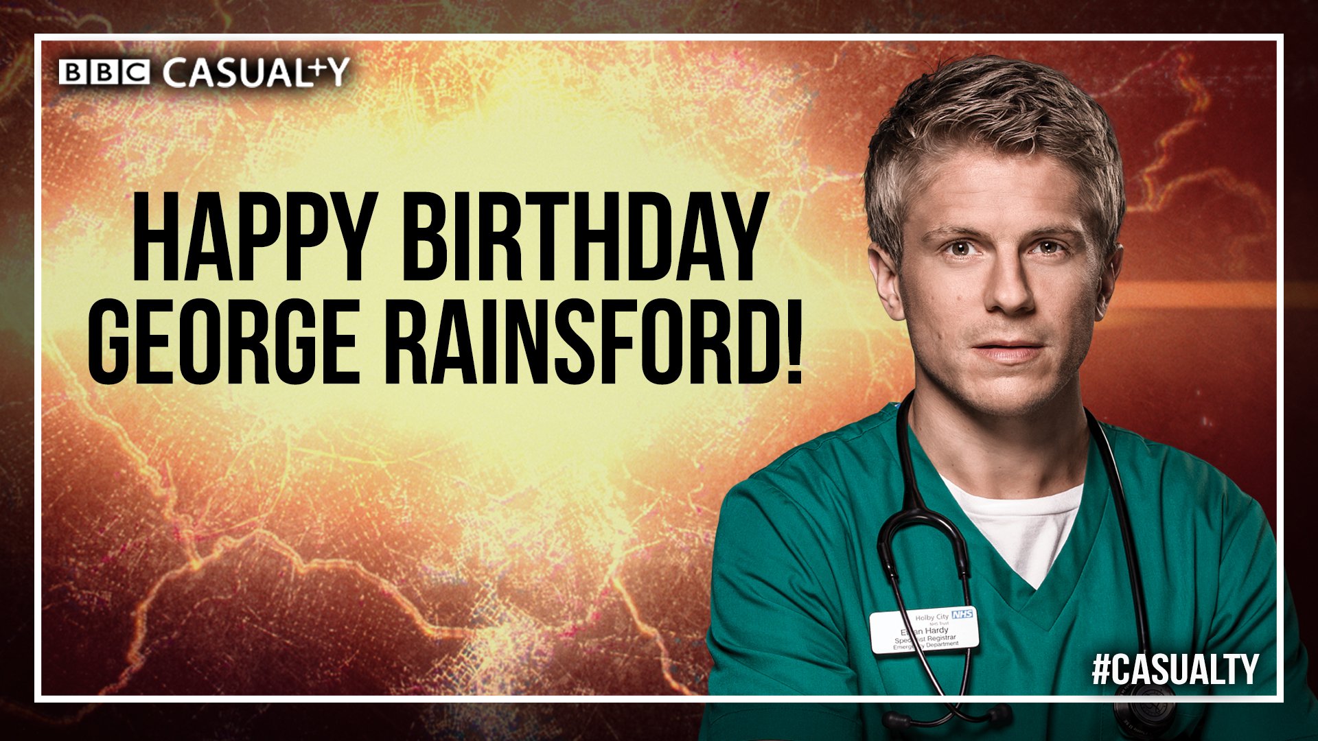 Join us in wishing George Rainsford, Holby s own Ethan Hardy, a very Happy Birthday!  