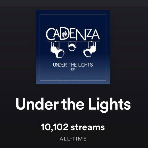 Cadenza's EP, Under the Lights, has passed over 10,000 streams! Thank you to everyone who has supported the album, we couldn't be prouder.

Have a listen at: open.spotify.com/album/2QlgAHHw…
music.apple.com/gb/album/under…

Or hear us live at Edinburgh Fringe!
tickets.edfringe.com/whats-on/caden…