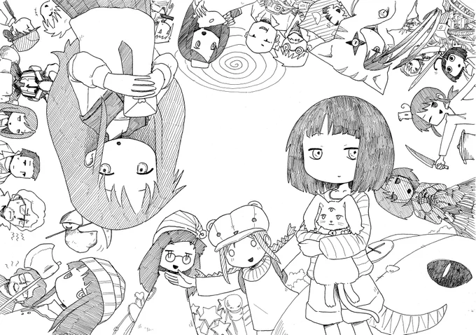 友人の作品のファンアートです 