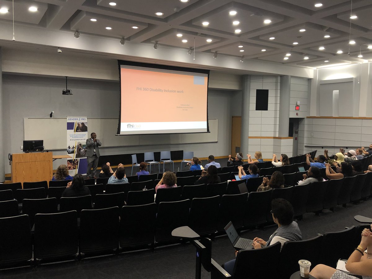 GWUGlobalWomen's tweet photo. .@habtishkebebe from @fhi360 talks about how even in programming where #disability is being made a priority, people with disabilities are not in decision making roles. #GenderPro #genderanddisability #intersectionality #inclusion https://t.co/FCkCBERstU