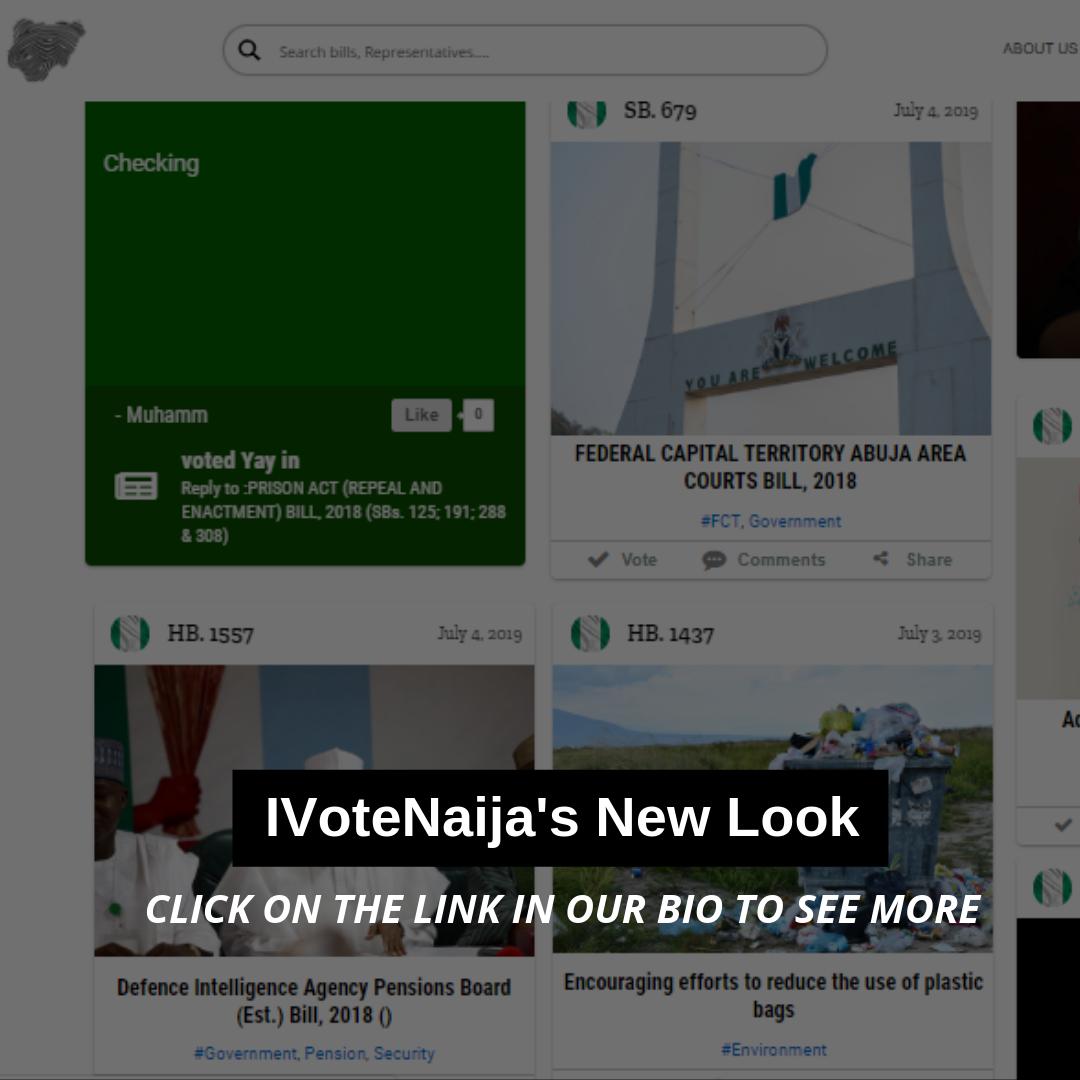 IVOTENAIJA1's tweet photo. IVoteNaija Has a new look!

Visit https://t.co/sUPB4phzst to find out what your reps are deliberating in the senate and the House of Representatives.

Tag someone to see this https://t.co/ifPknmflPR