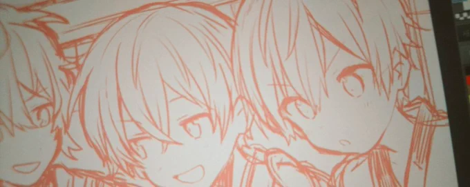 今描いてた絵。明日は描けないけど完成できたらいいなー…なー… 