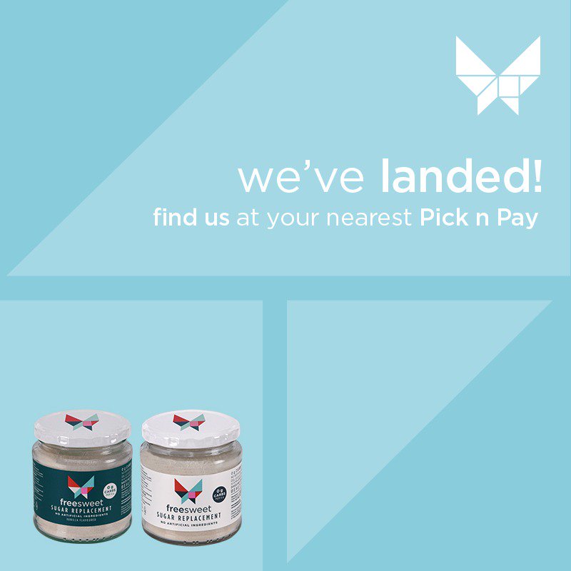 We've finally landed in your nearest <a href="/PicknPay/">Pick n Pay</a>! #FreesweetFridays 💕