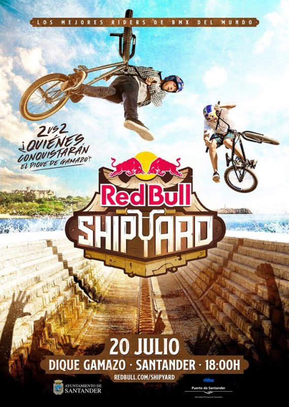 BureauSantander's tweet photo. Este fin de semana @redbullESP organiza su #BMX Red Bull Shipyard en un espacio único de #Santander el #DiqueDeGamazo con un espectacular montaje en un antiguo dique situado en la preciosa bahía de Santander #MICE #Eventos #RedBullShipyard https://t.co/Q0g0z52Oav
