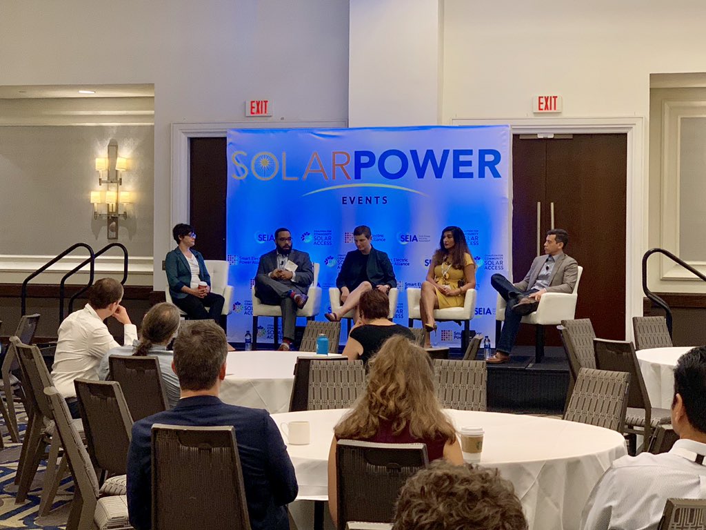 leighhyeatts's tweet photo. .@PepcoConnect highlights active stakeholder engagement as an important piece to identifying faster & fairer ways to interconnect community solar projects at #CommSolar19 https://t.co/dHVtCM62RG