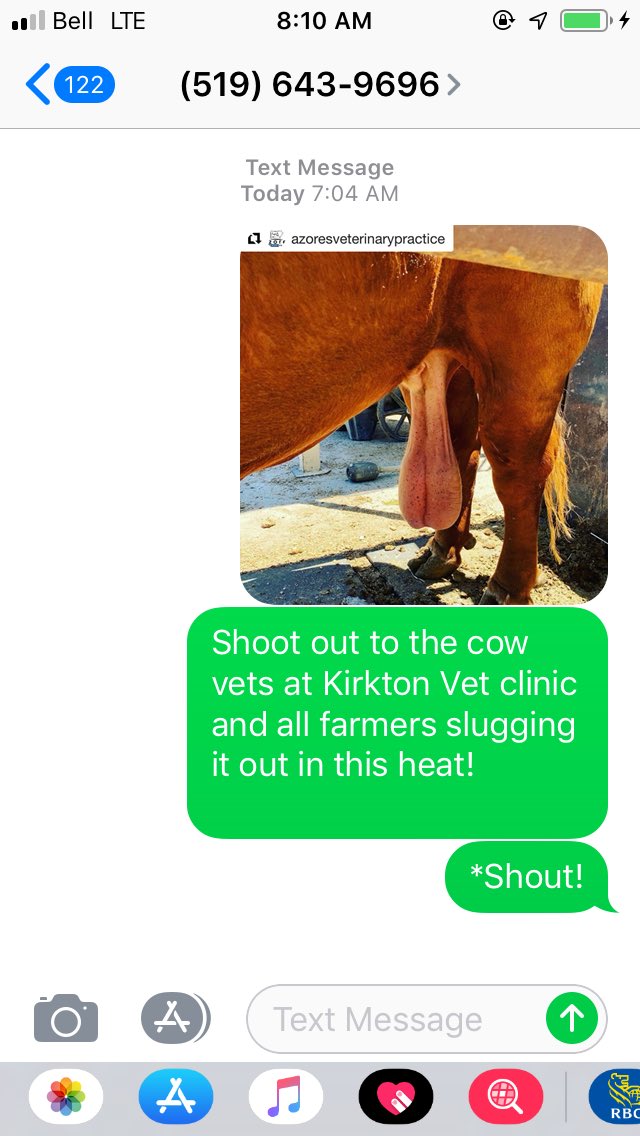 pic sent to <a href="/TazFM96/">Taz From the Radio</a> this am Taken by colleagues in USA.  We deal more with the ladies 🐄 #heatsouttestesout