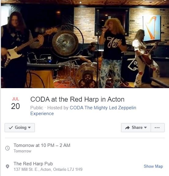 codaledzeppelin's tweet image. CODA @ THE RED HARP IN ACTON TOMORROW!
CODAZEPP.COM