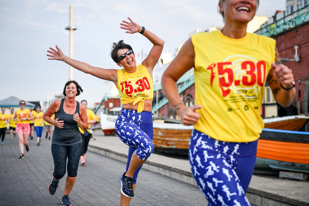 What a great way to start the day... the energy, the smiles, the yellow t-shirts, the cherries. Thank you #Brighton 😀🍒🌈