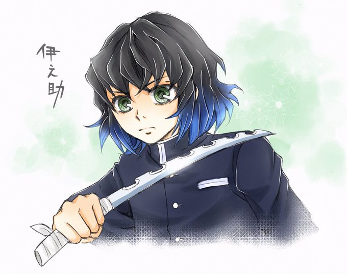 けろ島さんがTwitterに投稿した嘴平伊之助(鬼滅の刃)のイラスト。