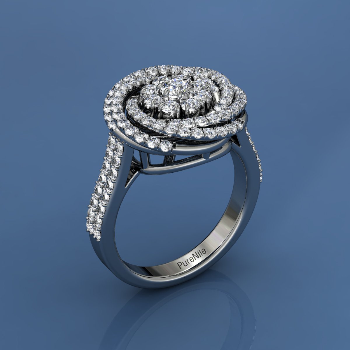Pure_Nile's tweet photo. Stunning swirl halo with sidestone round cluster diamond engagement ring made in 14k white gold.  Available in white gold, yellow gold, rose gold and platinum 950.
Featured styles #R154

#diamond #gold #ring #purenile #engagementring  #bride #women #fashion #proposal #luxury https://t.co/XPwHAOgs0z